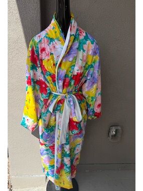 Victoria's Secret Multicolor Floral Robe - Yellow, Red, Green, Purple
